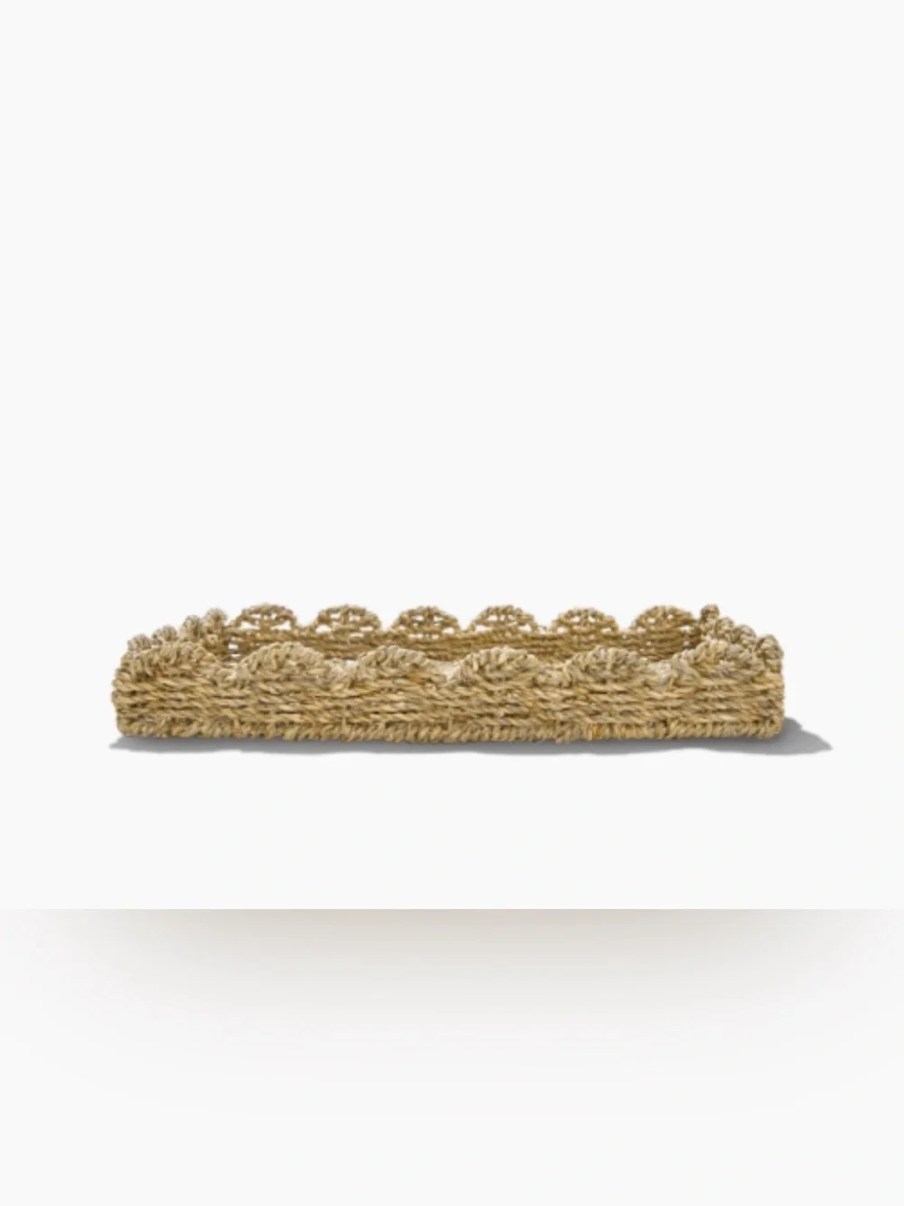 NWT Savy & Sorted Scalloped Wicker Tray